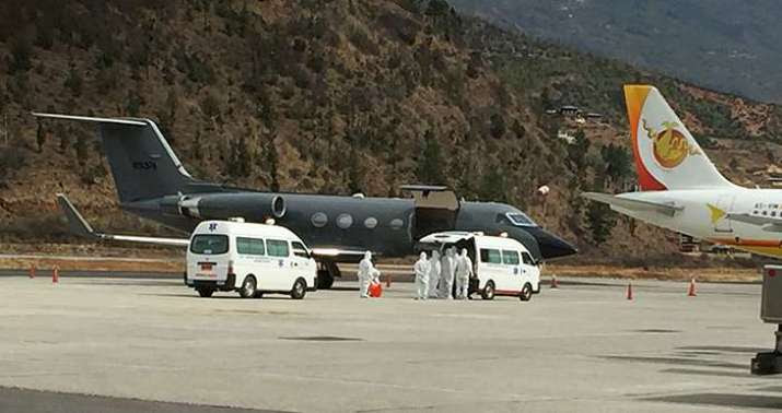 Bhutan’s only COVID-19 patient was evacuated by air ambulance late on Friday afternoon. From kuenselonline.com