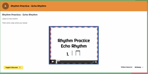 Rhythm practice video slide