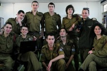 IDF soldiers in the interactive medical training school.