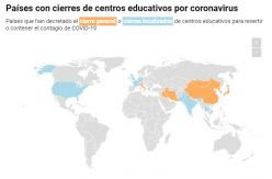 El coronavirus deja sin clases a casi 300 millones de estudiantes en más de 20 países