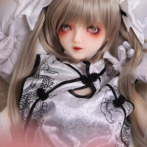 宣材写真通りの衣装&ウィッグ 高級TPE製 145cm M7#頭部 ラブドール 体重25kg 肌色&眼球色&メイクは画像と同じ
