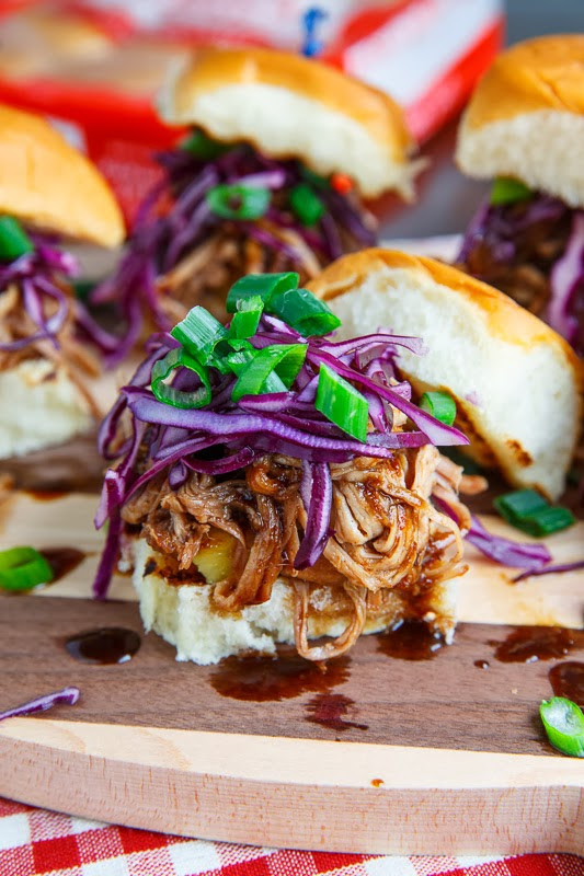 Pineapple Char Siu Pulled Pork Sliders