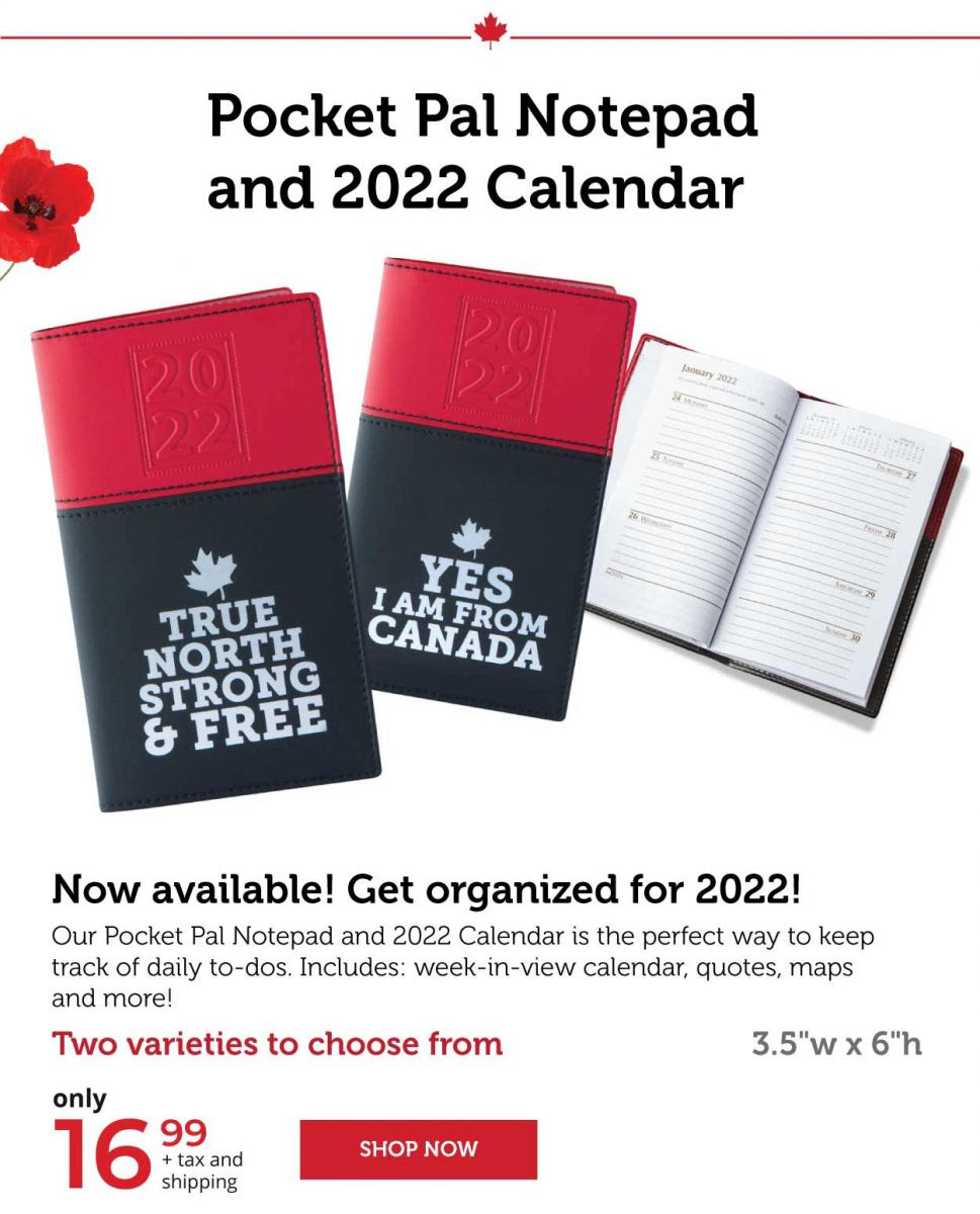 Pocket Pal Notepad and 2022 Calendar