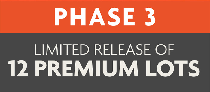 PHASE 3 Limited Release of12 Premium Lots