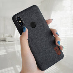 Bakeey Fabric Splice Silicone Case For Xiaomi Mi A2