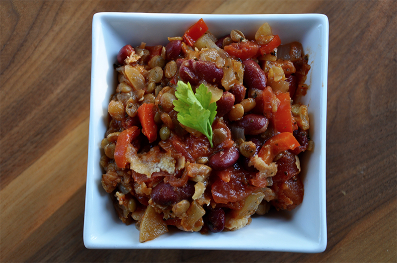 Red Bean and Lentil Casserole