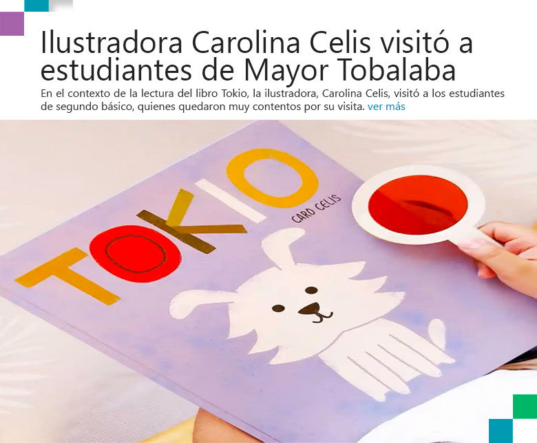 Ilustradora Carolina Celis visitó a estudiantes de Mayor Tobalaba