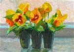 Window Pansies,still life,oil on canvas,5x7,priceNFS - Posted on Thursday, January 29, 2015 by Joy Olney