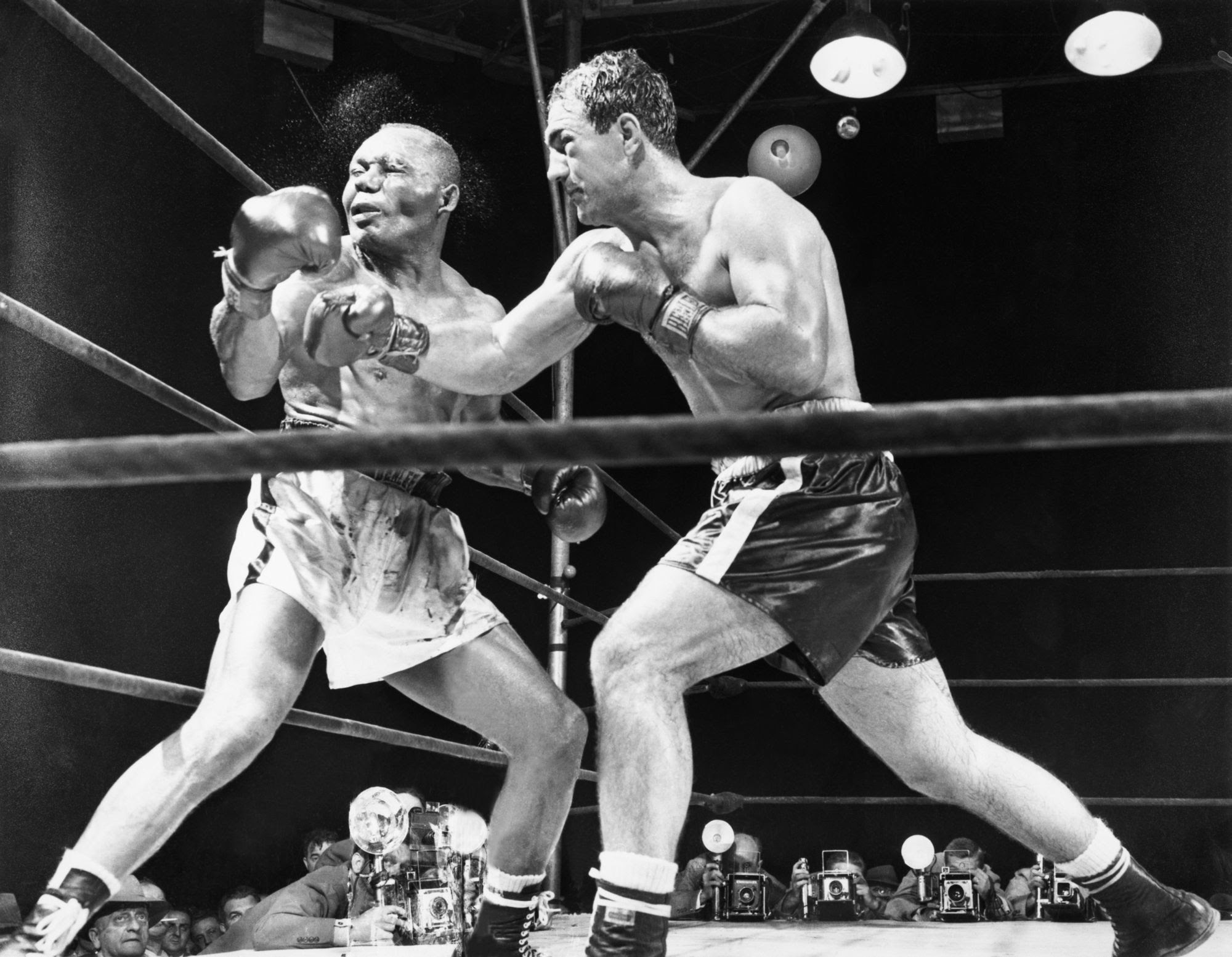 Rockey Marciano and Jersey Joe Walcott by  Unknown Artist