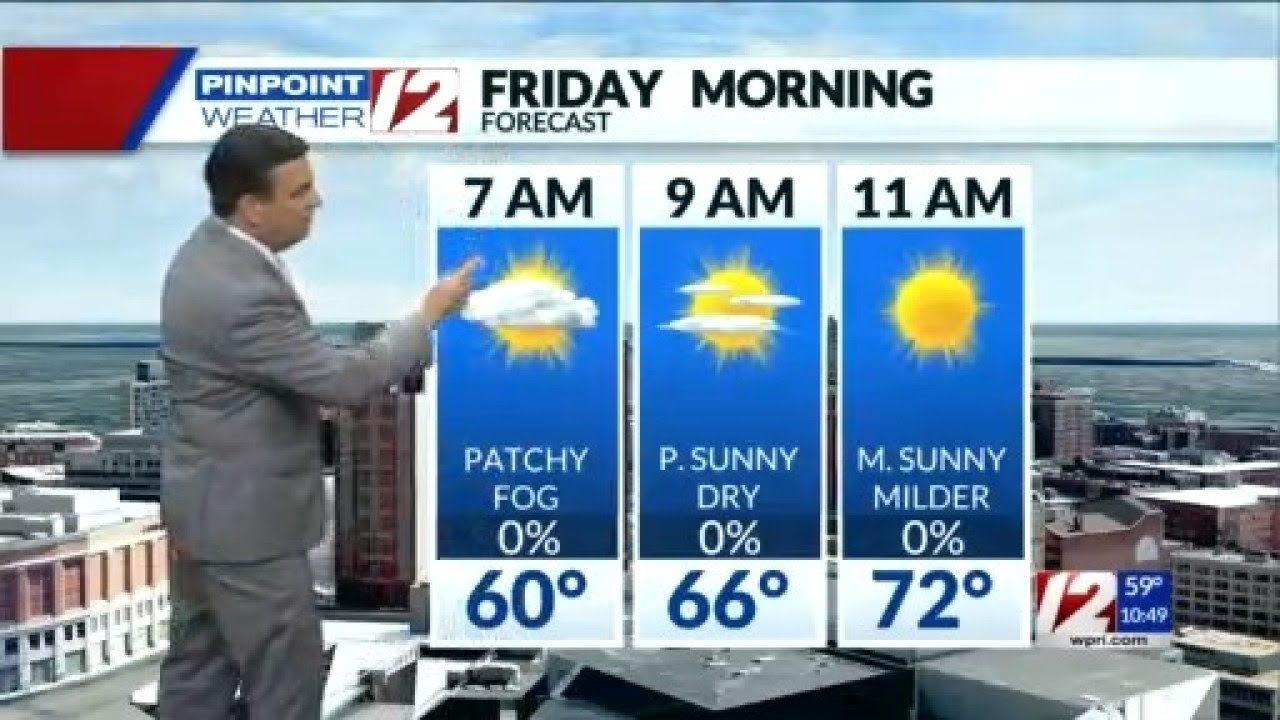 Weather Now: Early Fog To Warm Sunshine Friday; Much Cooler Weekend