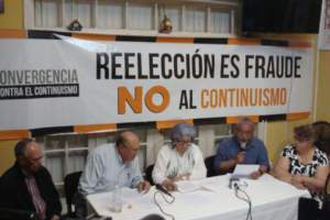 Coordinación Nacional de la CCC durante una conferencia de prensa