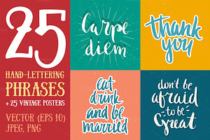 25 Hand Lettering Phrases & Posters