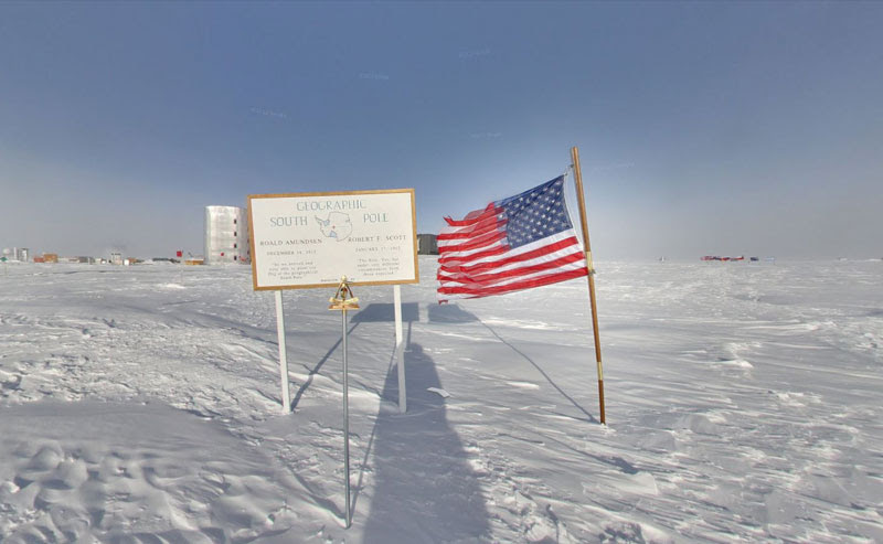 Explorando la Antártida con Google Street View ceremonial south pole 4 Exploring Antarctica with Google Street View