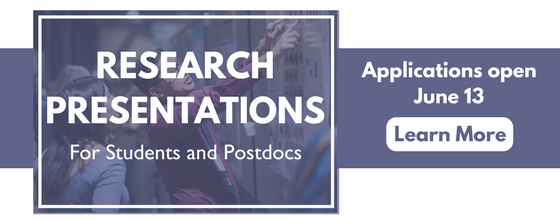 Apply for a research presentation on June 13