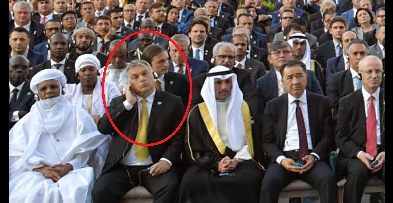 Orbán az első sorból élvezte végig a török diktátor beiktatását
