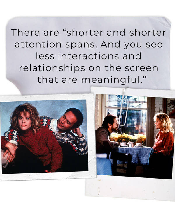 There are “shorter and shorter attention spans. And you see less interactions and relationships on the screen that are meaningful.”