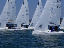 J/70s sailing Lake Constance/ Bodensee regatta