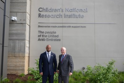 HE Abdulla bin Mohammed Al Hamed, Chairman of the Department of Health – Abu Dhabi and Kurt Newman, M.D., president and CEO of Children’s National Hospital.
