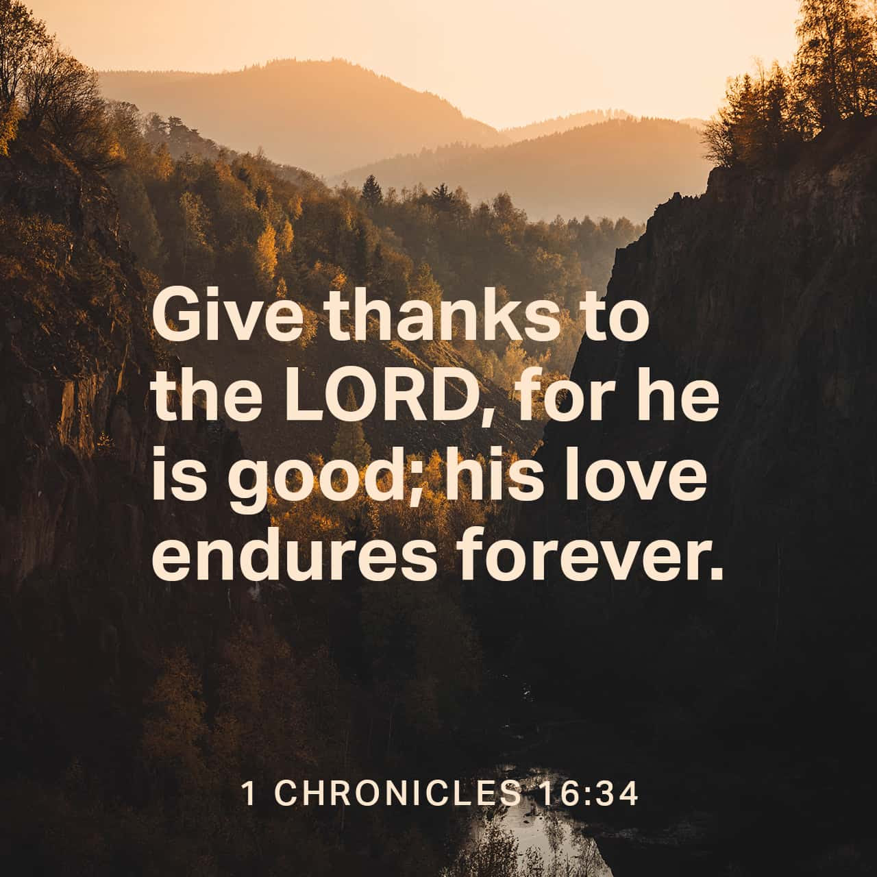 Bible Verse of the Day - day 327 - image 67903 (1 Chronicles 16:34)