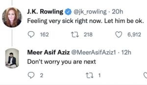 After Rushdie stabbing, Muslim tells J.K. Rowling ‘Don’t worry you are next’