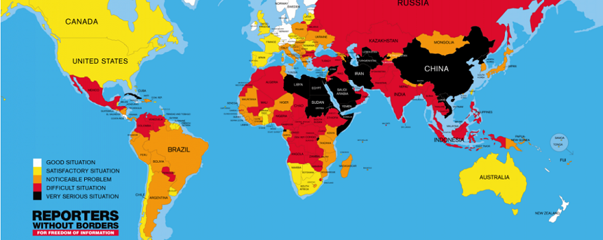 RSF: România, ”manipulată şi spionată”, este situată pe locul al 46-lea în indexul libertăţii presei