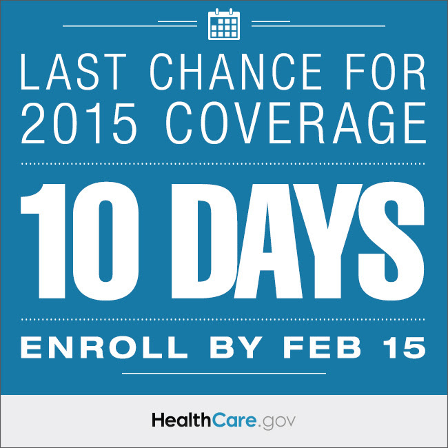 Last Chance for 2015 Coverage: 10 Days Left.