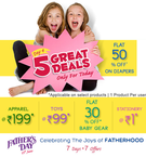 Get Flat 50% off on Diapers & More 