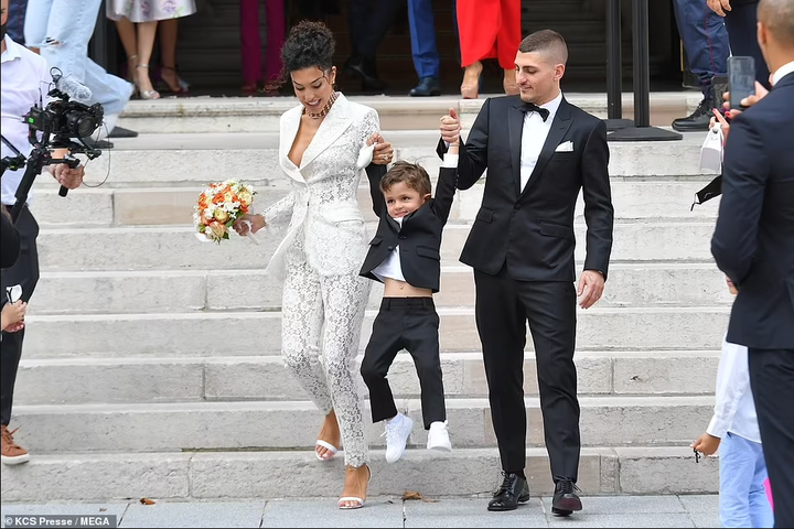 Footballer Marco Verratti ties the knot for second time as he marries his model girlfriend Jessica Aidi