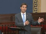 In this image from video, Sen. Ben Sasse, R-Neb., speaks on the Senate floor at the U.S. Capitol in Washington, Wednesday, March 25, 2020. (Senate Television via AP)