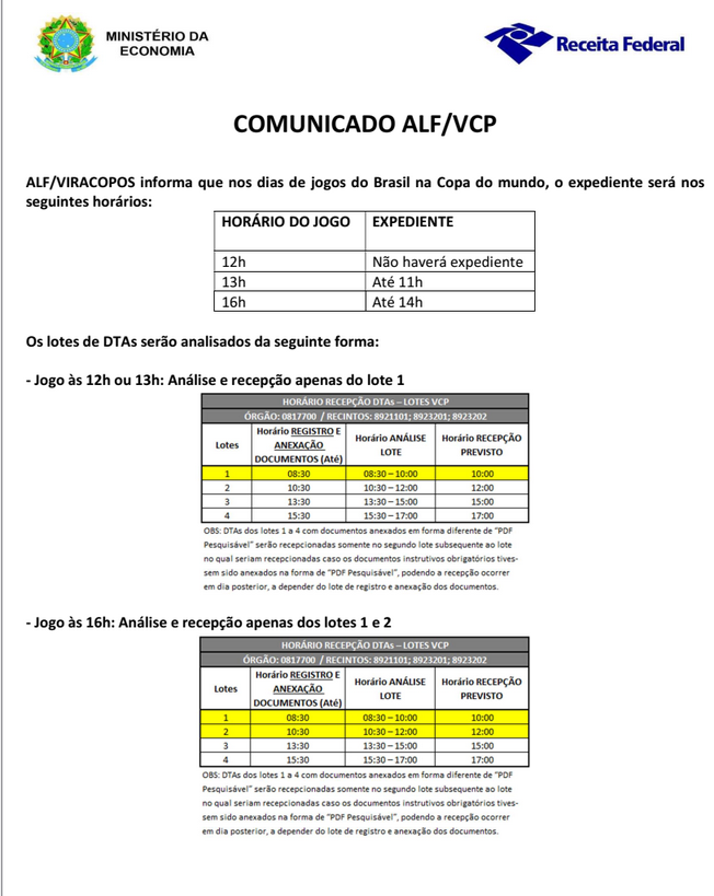 COMUNICADO ALF VCP