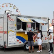 Pinoy Food Truck with customers lined up