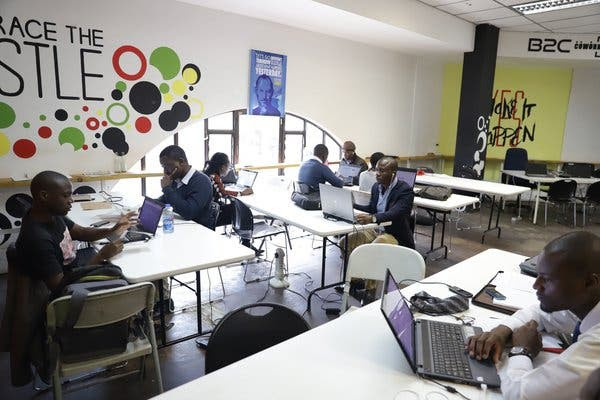 An internet cafe in Harare, Zimbabwe, in January. The government recently shut down the internet in a crackdown on opposition demonstrations.