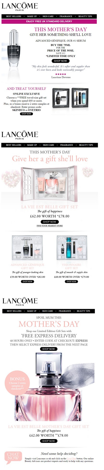 lancomedrip_email_campaign