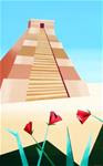 Mark Webster - Abstract Geometric Pyramid Acrylic Painting - Posted on Wednesday, February 4, 2015 by Mark Webster