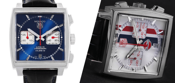 Tag Heuer Monaco Calibre 12 Blue Dial Black Strap Mens Watch, Tag Heuer Monaco McQueen Chronograph Limited Edition Watch