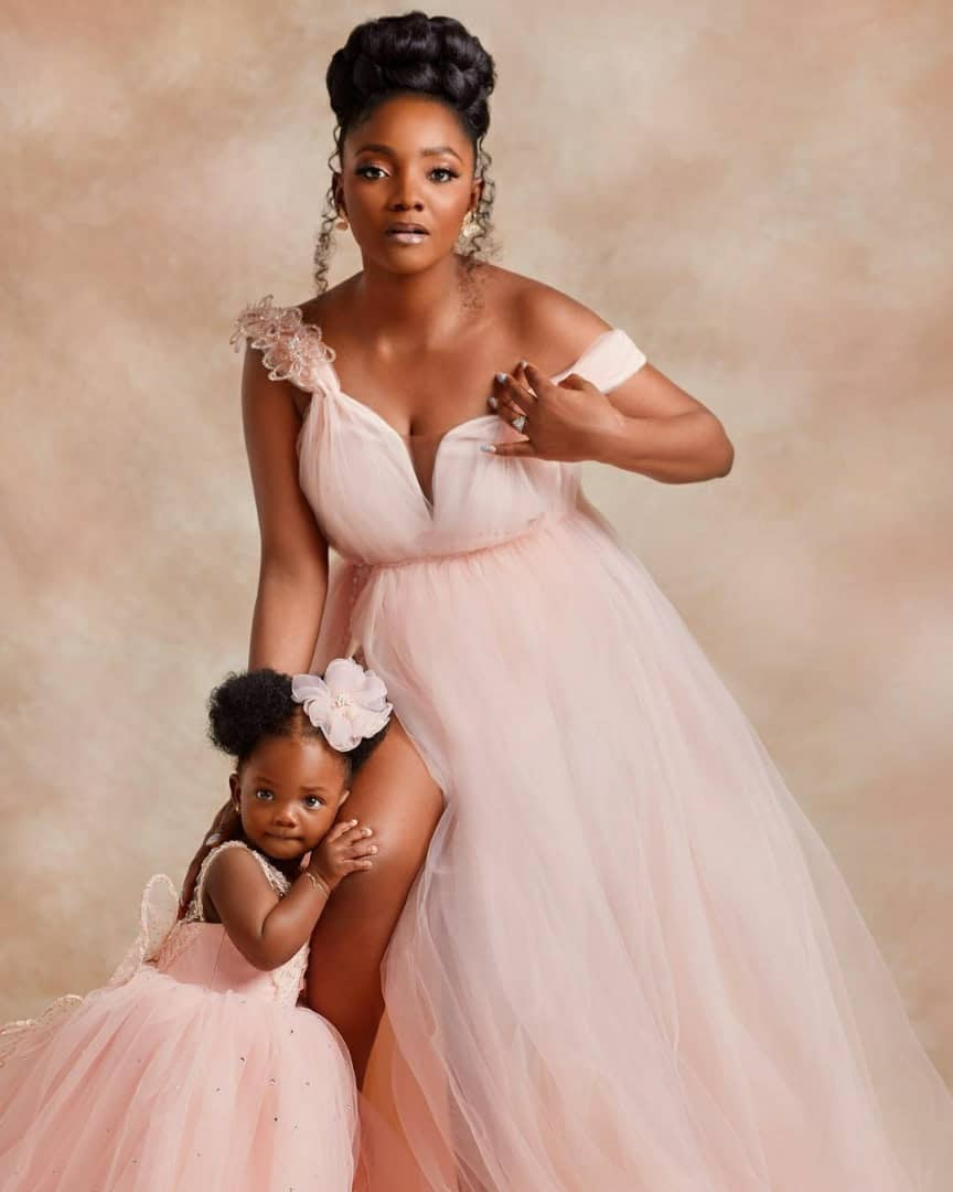 Singers, Simi and Adekunle, share lovely photos with their daughter, Adejare, as she turns one today