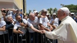 El Papa Francisco en su visita a Nápoles en 2019