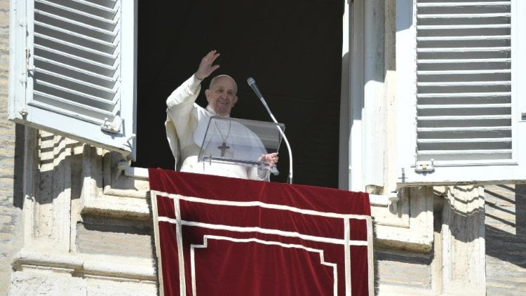 Pope Francis during the Angelus