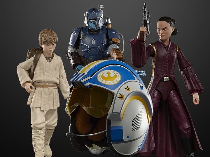 Star Wars: The Black Series Anakin Skywalker, Padme Amidala, Carson Teva Helmet & Paz Fizsla