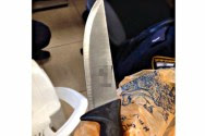 This is the knife that an 19-year-old female terrorist wanted to use to stab and murder Border Police officers Saturday.