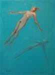 Woman in Pool - Posted on Wednesday, December 24, 2014 by Angela Ooghe