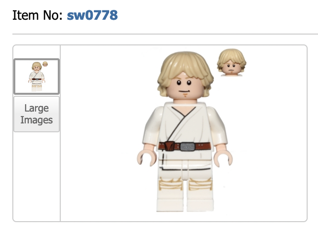 Luke Skywalker (Tatooine, White Legs, Stern / Smile Face Print)