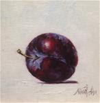 Plum. Oil on canvas panel 6x6 inches - Posted on Saturday, March 14, 2015 by Nina R. Aide