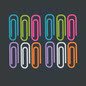 colorful paperclips