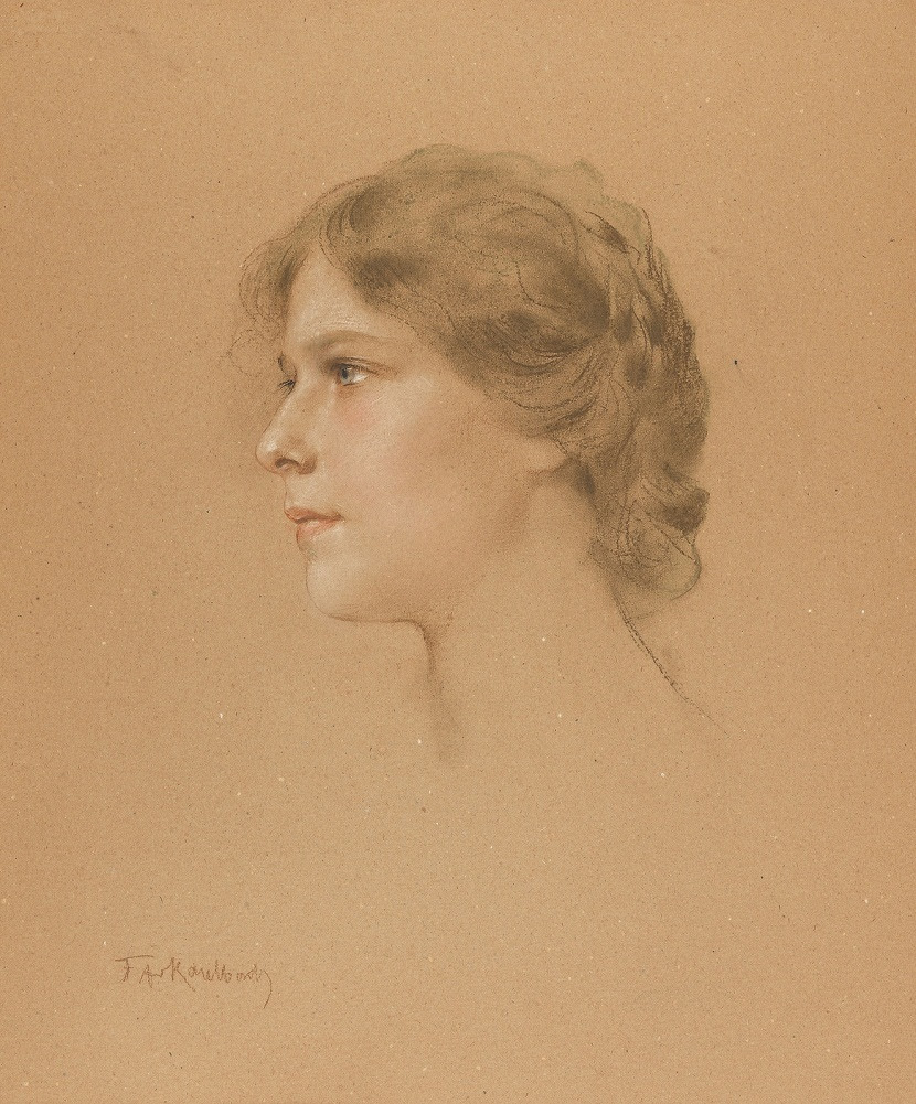 1900-1920_Портрет молодой женщины в профиль (Portrait of a young woman in profile) 1900-1920_Портрет молодой женщины в профиль (Portrait of a young woman in profile)