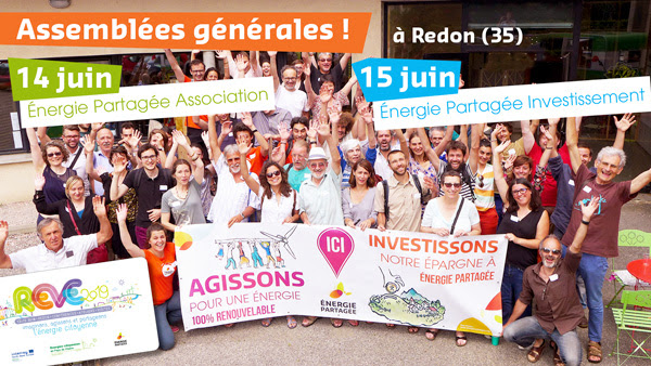 Assemblées générales Energie Partagée à Redon 14-15 juin 2019