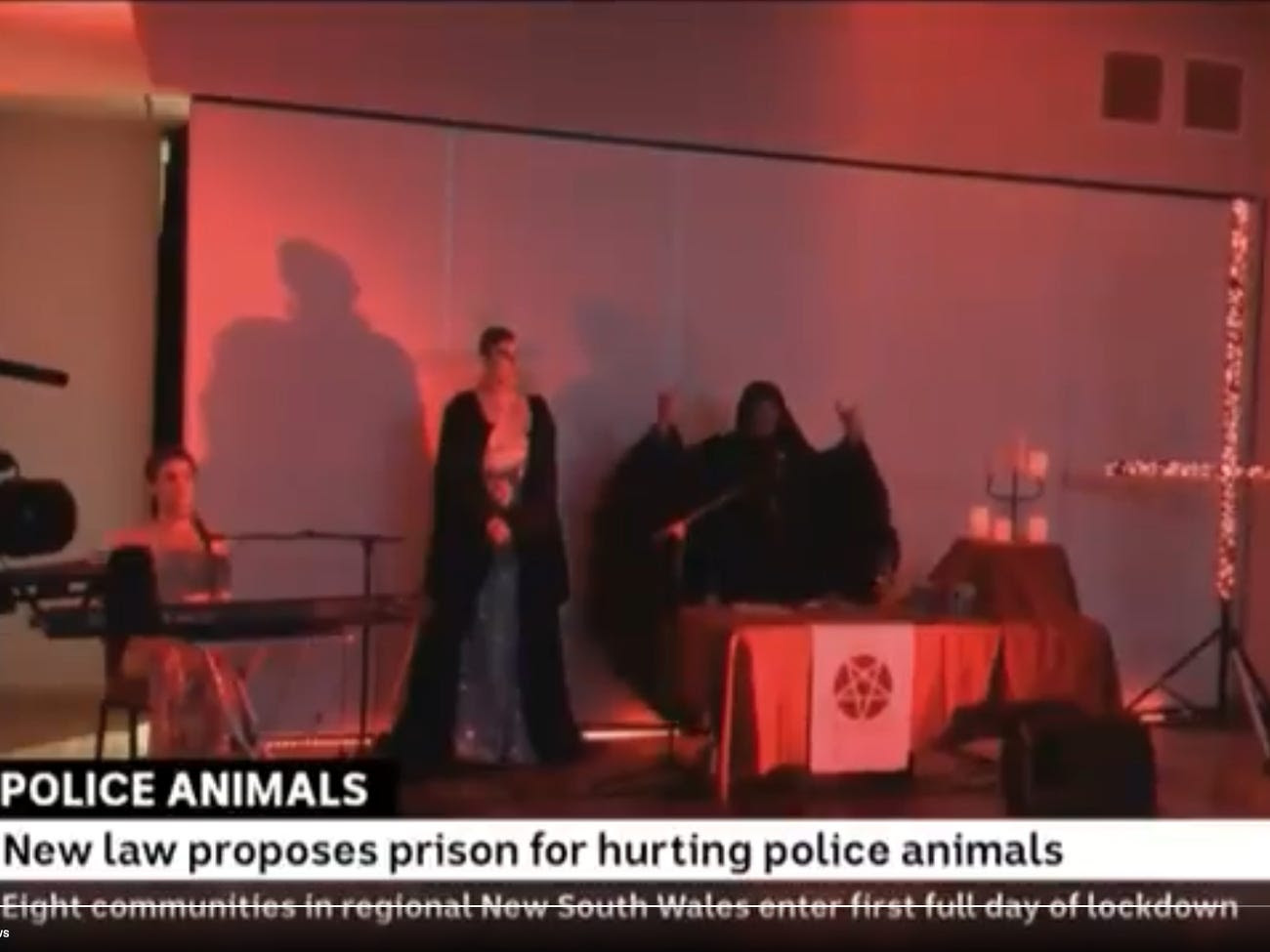 Satanic ritual accidentally included in broadcast on police dog welfare