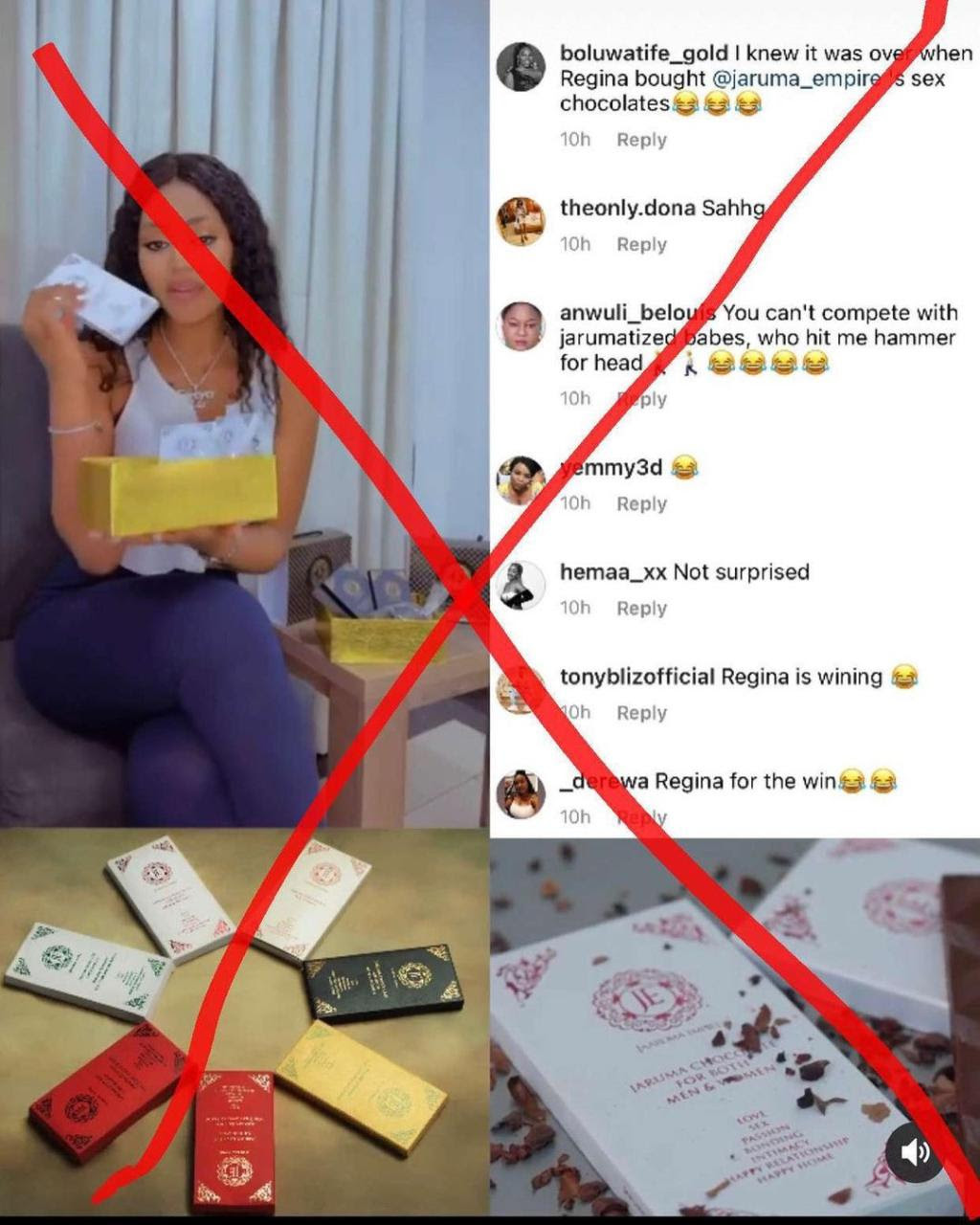 "I have never and will never use any Kaya**ta product"- Regina Daniels issues disclaimer after she was accused of using Jaruma